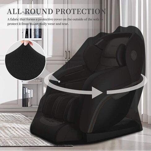 Easy-Going Stretch Massage Chair Cover, Full Body Massage Chair Sofa Covers, Dustproof Cover for Pets,Couch Cover for Massage Chair,Recliner Slipcovers for Dog,Cat,Baby(Black) in Kuwait