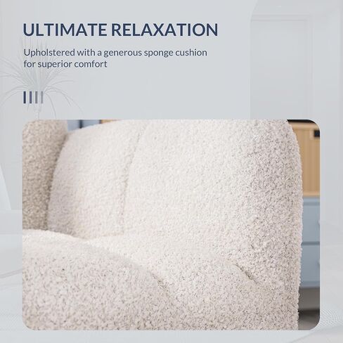 كرسي هزاز BELLEZE، كرسي حضانة منجد، كرسي منجد مع ظهر مبطن ومساند للذراعين، كرسي هزاز ذو مقعد واسع لغرفة النوم، غرفة الحضانة، غرفة المعيشة، المكتب، غرفة الضيوف (لوسي - أبيض) in Kuwait