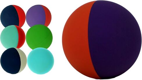 JA-RU Super Bounce Balls (6 Balls Assorted) 2.3 Inch Dual Color Bouncy Balls for Kids. Rubber Stress Ball, Stocking Stuffer, Treasure Box Toys for Classroom & Party Favors 990-6p. in Saudi Arabia