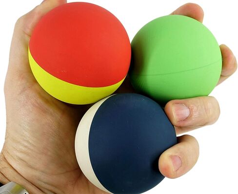 JA-RU Super Bounce Balls (6 Balls Assorted) 2.3 Inch Dual Color Bouncy Balls for Kids. Rubber Stress Ball, Stocking Stuffer, Treasure Box Toys for Classroom & Party Favors 990-6p. in Saudi Arabia