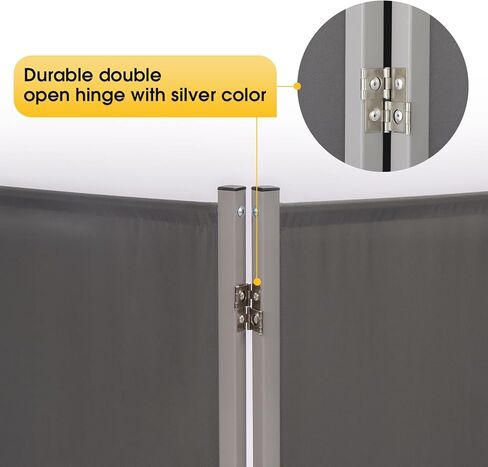 رانتيلا بوابة للكلاب والحيوانات الاليفة قوية ومتينة وقابلة للطي وقابلة للحمل داخل المنزل (بوابة رمادية للحيوانات الاليفة، 4 الواح بطول 24 انش) in Kuwait