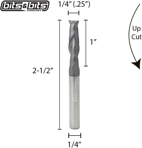 القطع والقطع - 1/4 بوصة للأعلى - القطع الحلزونية المقطوعة - صنع في الولايات المتحدة الأمريكية - الجزء # SRF4-250UP - مطلية بأسترا لحياة ممتدة in Kuwait