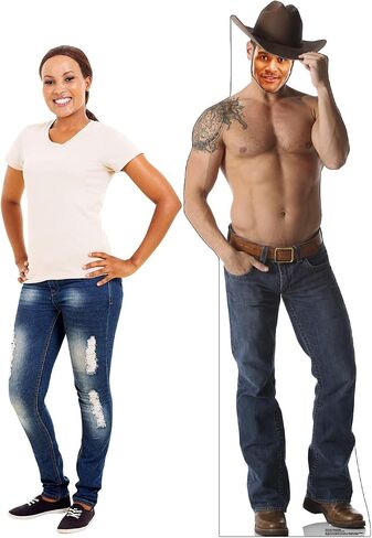 Cardboard People Shirtless Cowboy Stand-in بالحجم الطبيعي قطع الورق المقوى in Kuwait