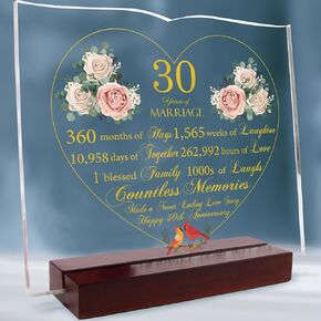 Best 30th Wedding Anniversary Romantic Gifts for Parents, couple. Gifts for 30th Anniversary, 30th Wedding Anniversary Decoration Gifts for Parents or Friends on their 30th Wedding Anniversary. in Kuwait