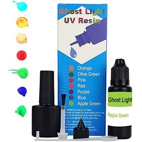 EUPHENG Ghost Light UV الراتنج 7 يتوهج في خيارات الألوان الداكنة الألوان الراتنج الأشعة فوق البنفسجية ممتازة لصنع الذباب مضيئة، والبقع الساخنة، ونقاط الزناد، وطبقات رقيقة