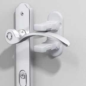 Door Lever Lock (3 Pack) Door Locks for Kids Safety, Baby Proofing Door Knob Child Proof Door Knob Covers, Child Safety Locks for Doors, with 3M Adhesive, for Doors, Windows, Bathtubs, Faucets (Grey) in Saudi Arabia