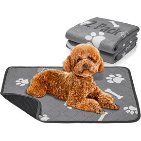 Petbank Washable Pee Pads for Dogs - 39" x 36" Large Reusable Puppy Pads High Absorbency Non-Slip Dog Whelping Pad Waterproof Dog Floor Mats for Breeding Training Travel in Kuwait