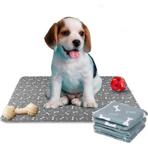 EWISE Shop - 2 Pack Pee Pads for Dogs Reusable Washable Pee Pads & Non-Slip Puppy Training Pads Eco-Friendly Pee Mats for Dogs Absorbent & Odor-Controlling (Brown, Medium)