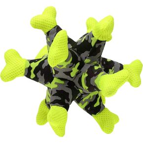 Dog Chew Squeaky Toys, Dog Teeth Cleaning Toy, Tug of War, Stuffed Jack Bone Toy with Squeakers, Durable Interactive Toy for Small Medium Large Dogs,Green