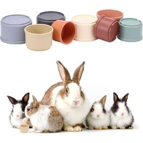 Fuyamp 8 Pcs Stacking Cups for Rabbits, Multi-Colored Reusable Stack up Bunny Cups for Rabbits, Hamster and Other Small Animals Hiding Food and Playing in Kuwait