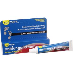 كريم مضاد للفطريات مع 2% نترات ميكونازول - يخفف الحكة والحرق والتشقق المرتبط بالقدم الرياضي، وحكة اللعب، والقوباء الحلقية - أنبوب 1 أونصة، عدد 1 in Kuwait