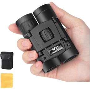 8x21 High Magnification Binoculars，Lightweight and Small Binoculars，22mm Objective Lens Diameter,FMC Multilayer Green Coating,Easy Focus Mini Binoculars for Adults and Kids in Saudi Arabia