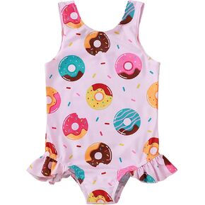 TAOHONG طفل رضيع الفتيات ملابس السباحة ثوب السباحة الكشكشة قطعة واحدة in Kuwait
