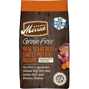 Merrick Premium Grain Free Dry Adult Dog Food, Wholesome And Natural Kibble With Real Chicken And Sweet Potato - 22.0 lb. Bag