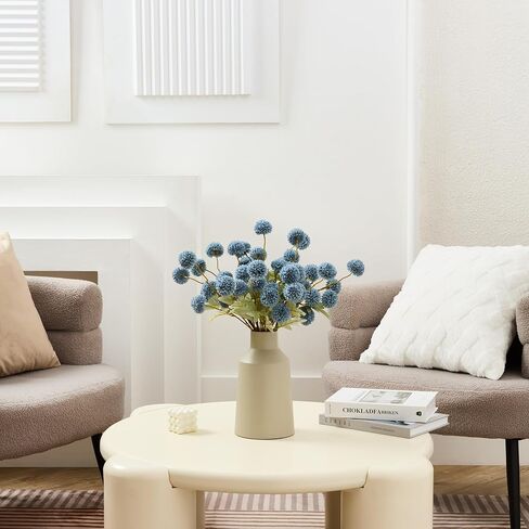 Faux Kiku Flower Cream – 10-Stem Pack Faux Chrysanthemum Flowers – Artificial Flower Ball for Floral Arrangements, Table Centerpieces, Flower Bouquet – Realistic Faux Flowers for Vase, Wedding, Party in Kuwait