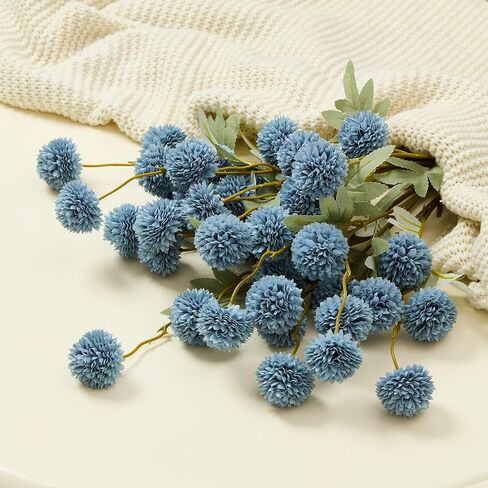 Faux Kiku Flower Cream – 10-Stem Pack Faux Chrysanthemum Flowers – Artificial Flower Ball for Floral Arrangements, Table Centerpieces, Flower Bouquet – Realistic Faux Flowers for Vase, Wedding, Party in Kuwait