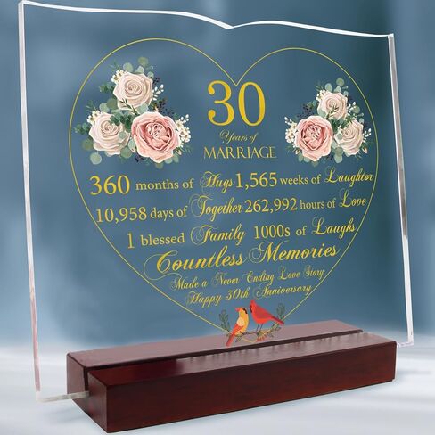 Best 30th Wedding Anniversary Romantic Gifts for Parents, couple. Gifts for 30th Anniversary, 30th Wedding Anniversary Decoration Gifts for Parents or Friends on their 30th Wedding Anniversary. in Kuwait