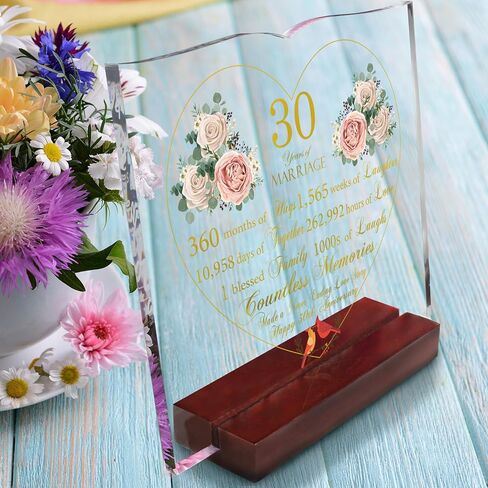 Best 30th Wedding Anniversary Romantic Gifts for Parents, couple. Gifts for 30th Anniversary, 30th Wedding Anniversary Decoration Gifts for Parents or Friends on their 30th Wedding Anniversary. in Kuwait
