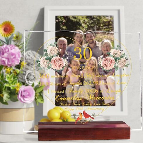 Best 30th Wedding Anniversary Romantic Gifts for Parents, couple. Gifts for 30th Anniversary, 30th Wedding Anniversary Decoration Gifts for Parents or Friends on their 30th Wedding Anniversary. in Kuwait