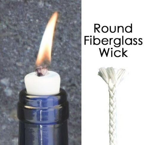 1/8" x 10' Approx Wick It Up with US 1/8" x 10' Round Fiberglass Wick Kerosene Oil Lamps Lanterns Replacement Wicks Torch Wine Bottle Candle (18) (10') 003 in Kuwait