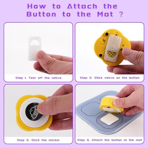 ازرار كلاب للتواصل، ازرار كلب قابلة للتسجيل لمدة 30 ثانية، 4 قطع، ازرار تدريب الكلاب لاصوات الجراء، لعبة ازرار الكلب الناطقة مع حصيرة غير قابلة للانزلاق وملصقات مجموعة ازرار اتصال الكلاب in Kuwait