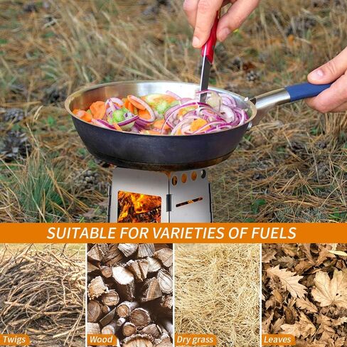 Lixada Camping Stove Wood Burning Stoves Portable Backpacking Stove Stainless Steel Alcohol Stove for Outdoor Camping Hiking Backpacking Picnic BBQ in Saudi Arabia