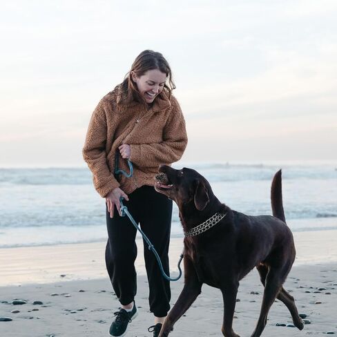 LOS ANDES Dog Chain Collar Metal Martingale Collar No Pull Dog Slip Collar Anti Chew Training Collar Chrome Plated Double Link Dog Collar for Large Small Medium Dogs in Saudi Arabia