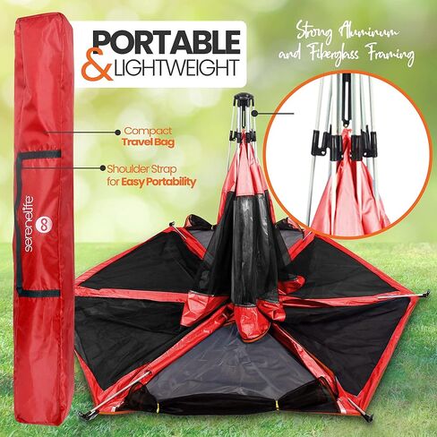 Serenelife ON-The GO Baby and Toddler Pack and Play - Playpen - Play Yard Compact, Portable, Lightweight, Foldable- Indoor and Outdoor, w/Canopy, 5 Panel Mattress in Saudi Arabia