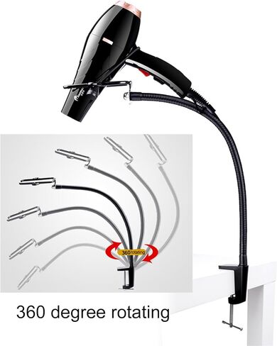 Bleiou الأيدي الحرة حامل مجفف الشعر الذراع الحيوانات الأليفة الكلب الاستمالة الجدول الأسلحة أداة مع المشابك in Kuwait