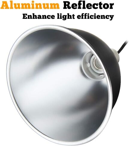 مصباح تيكيزو ذو إضاءة عميقة على شكل قبة للزواحف وعاكس بصري من الألومنيوم (21.59 سم) in Kuwait