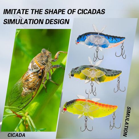 DEILAI Topwater الصيد السحر بلوبر السحر عدة يطير الصيد الذباب Topwater الطعم الثابت السحر مع 3D الصيد العين لسمك السلمون Walleye سمك السلمون المرقط باس المياه العذبة المياه المالحة in Kuwait