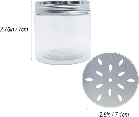8 PCS 6.8oz/200ml Empty Scent Beads Storage Container with Hollow Lids Refillable Clear Small Plastic Jars Potpourri Holder for Aromatherapy Gel Air Freshener Vent Scents for Home (8 PCS 200ml) in Saudi Arabia