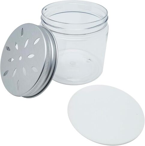 8 PCS 6.8oz/200ml Empty Scent Beads Storage Container with Hollow Lids Refillable Clear Small Plastic Jars Potpourri Holder for Aromatherapy Gel Air Freshener Vent Scents for Home (8 PCS 200ml) in Saudi Arabia