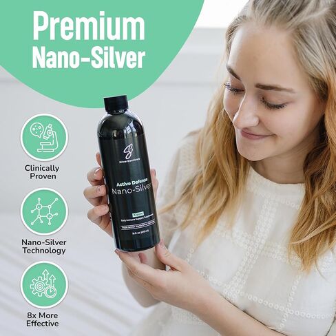 SilverCeuticals Active Defense Wellness Nano Silver 10 جزء في المليون - ثبت سريريًا 8X أكثر فعالية - صحة مناعية ثلاثية المفعول - آمنة لجميع الأعمار - يتفوق على 300 جزء في المليون من الفضة الغروية - 8 أونصة in Saudi Arabia