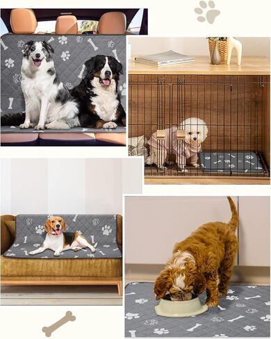 Petbank Washable Pee Pads for Dogs - 39" x 36" Large Reusable Puppy Pads High Absorbency Non-Slip Dog Whelping Pad Waterproof Dog Floor Mats for Breeding Training Travel in Kuwait