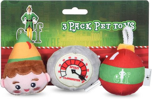 Elf for Pets 7" Dog Plush & Rope Candy Toy | Squeaky Plush Toys, Rope Tug Toys for Dogs | Officially Licensed Pet Product for Dogs & Pet Stocking Stuffers, Buddy, Candy, & Maple Syrup Rope (FF23461) in Kuwait