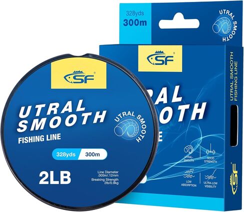 SF Utral Smooth Monofilament Mono Fishing Line with Spool Mono Nylon Line Clear 2 4 6 8 10 12 14 17 20 20LB Fishing Wire Freshwater Saltwater in Saudi Arabia