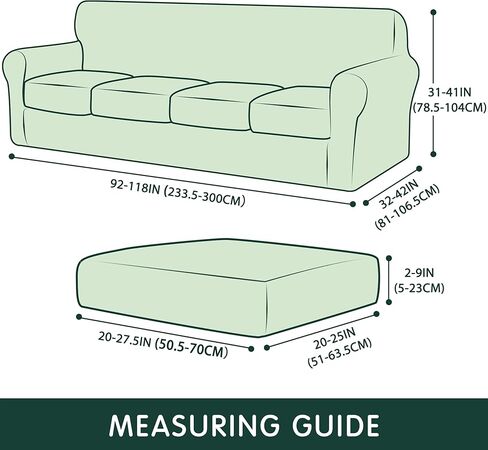 CHUN YI 4 Piece Velvet Couch Covers for 3 Cushion Couch, Water Resistant Non Slip Sofa Slipcover, High Stretch Thick Furniture Protector for Dogs Pets, Large, Ivory White in Kuwait