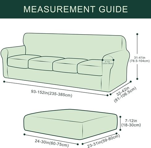 CHUN YI 4 Piece Velvet Couch Covers for 3 Cushion Couch, Water Resistant Non Slip Sofa Slipcover, High Stretch Thick Furniture Protector for Dogs Pets, Large, Ivory White in Kuwait