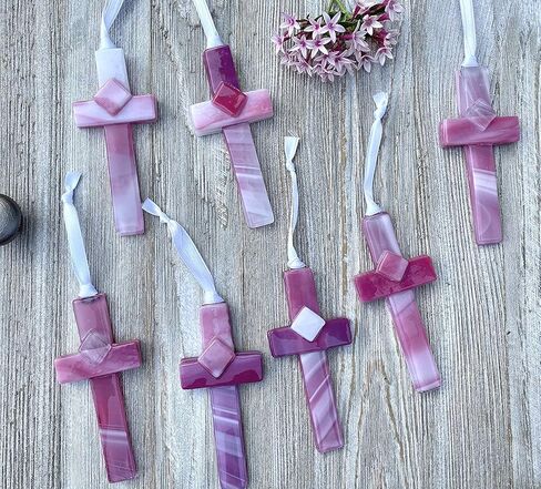 Sentimental Gift for Daughter - Handmade Clear Mosaic Cross With Poem in Kuwait