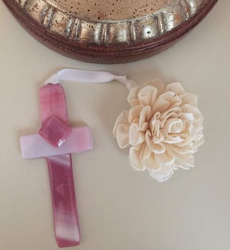 Sentimental Gift for Daughter - Handmade Clear Mosaic Cross With Poem in Kuwait