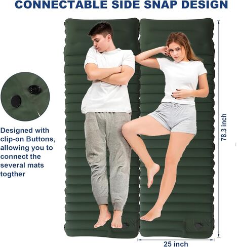 وسادة نوم للتخييم من ورلديب، لون اخضر in Kuwait