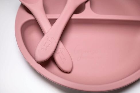 Goose Goodson + Co | 100% Food Grade Silicone Baby + Toddler Feeding Essentials Set | 10 Piece Baby Feeding Set | BPA Free (Pink) in Saudi Arabia