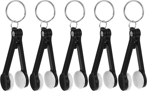 5pcs Eyeglass Lens Cleaner Microfiber Spectacles Cleaner Keychain Sun Glasses Cleaner Brush Portable Eyewear Cleaning Tool with Keyring Eyeglass Cleaner,Sunglass Cleaner kit in Saudi Arabia