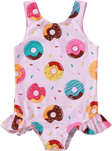 TAOHONG طفل رضيع الفتيات ملابس السباحة ثوب السباحة الكشكشة قطعة واحدة in Kuwait