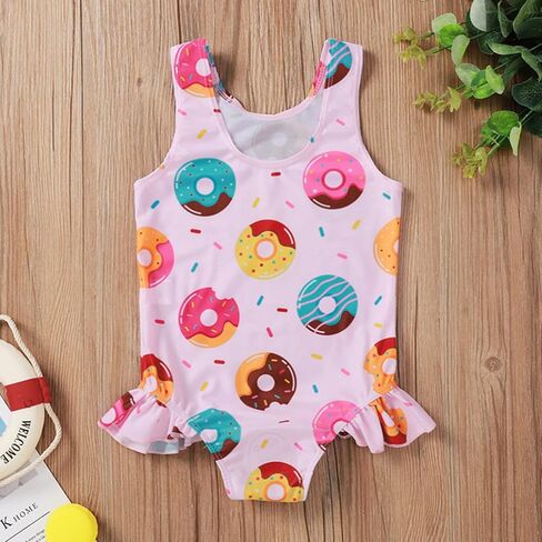 TAOHONG طفل رضيع الفتيات ملابس السباحة ثوب السباحة الكشكشة قطعة واحدة in Kuwait