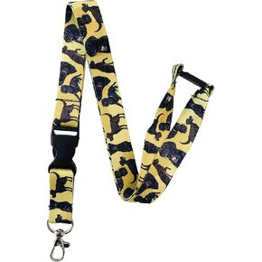 20MM Dog Print Neck / Whistle Lanyard with Detachable Buckle & Safety Break - Choose Your Breed Pattern
