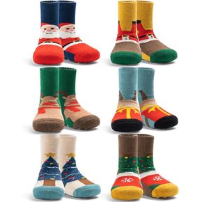Moon Tree Baby Non Slip Socks Baby Girls Thick Winter Warm Socks with Grips for Baby Boys Terry Socks