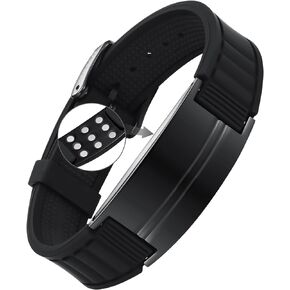 Feraco Ultra Strength Magnetic Bracelets for Men Women, Silicone Sports Wristband for Balance & Energy with Powerful Magnets, Waterproof & Adjustable Health Bracelet