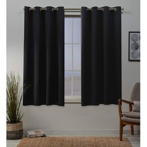 Exclusive Home Sateen Twill Woven Room Darkening Blackout Grommet Top Curtain Panel Pair, 52"x96", Blush in Saudi Arabia